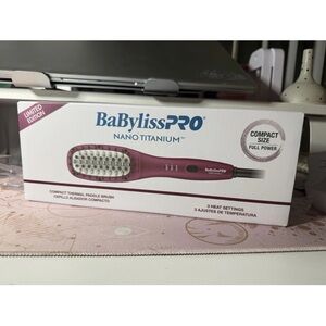 New BaBylissPRO Nano Titanium Ionic Thermal Paddle Brush Limited Edition Mini